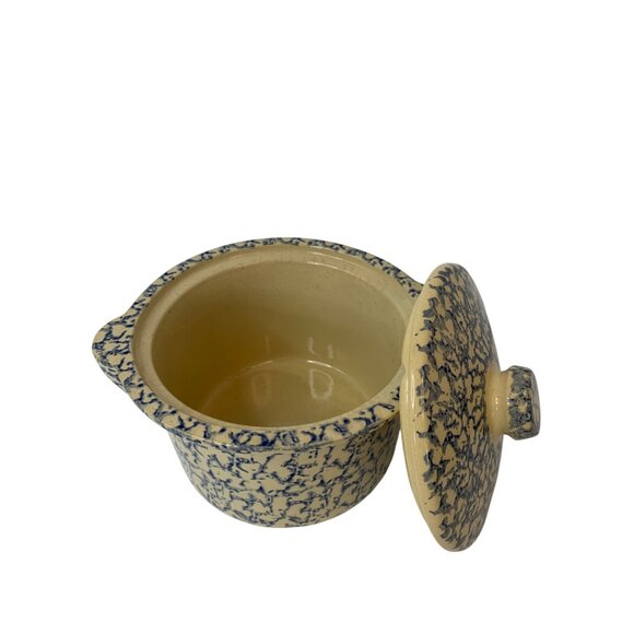 VTG RRP Ransbottom Roseville USA Stoneware Casserole 8.5" x 5" P10125 Oven Safe - Picture 3 of 10